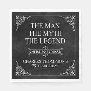 Serviette En Papier L'Homme Le Mythe La Légende 75ème Anniversaire Noi
