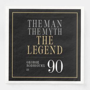 Serviette En Papier L'Homme Le Mythe La Légende 90e anniversaire