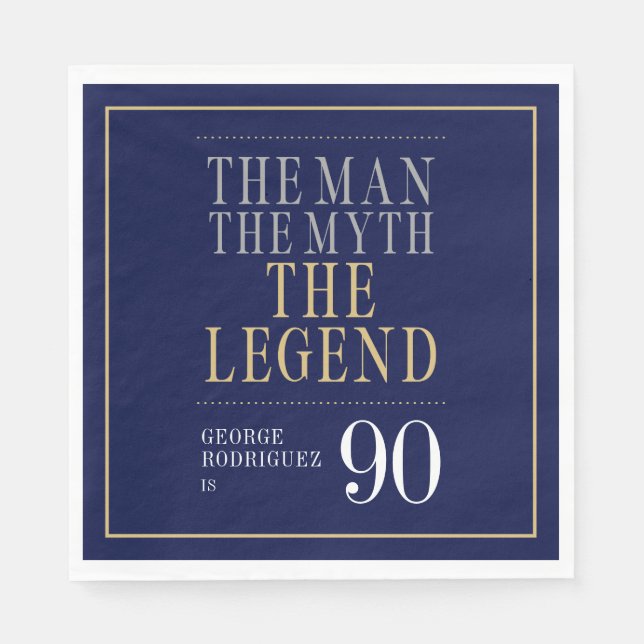 Serviette En Papier L'Homme Le Mythe La Légende 90e anniversaire (Devant)