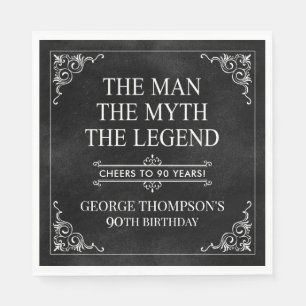 Serviette En Papier L'Homme Le Mythe La Légende 90ème Anniversaire Noi
