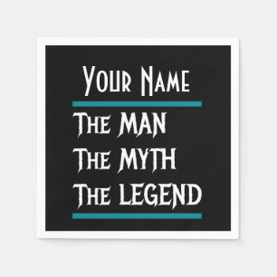 Serviette En Papier L'Homme Le Mythe La Personnaliser De La Légende P