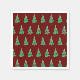 Serviette En Papier L'humeur de Noël de l'arbre de Noël