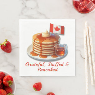 Serviette En Papier L'humour de l'Action de grâce Canada Crêpes au s