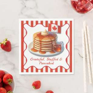 Serviette En Papier L'humour de l'Action de grâce Canada Crêpes au s