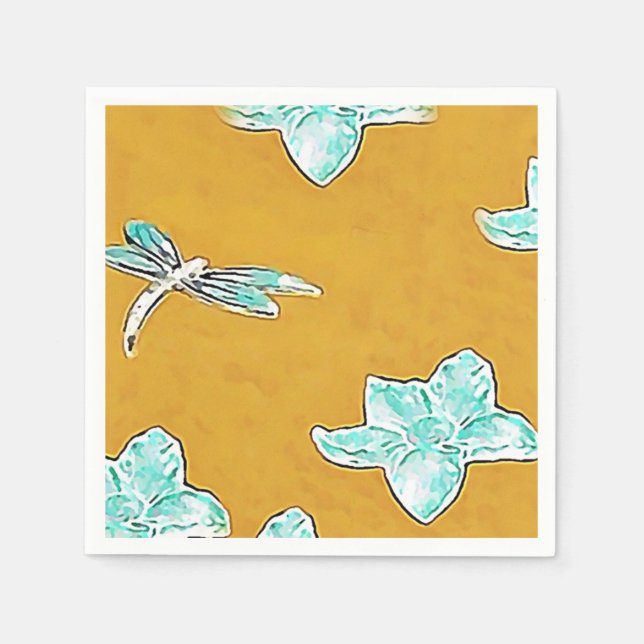 Serviette En Papier libellule (Devant)
