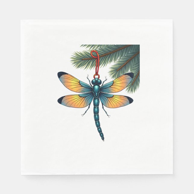 Serviette En Papier libellule ornementale (Devant)