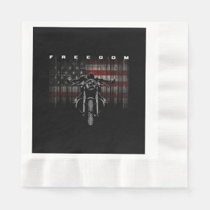 Serviette En Papier Liberté de la moto drapeau américain