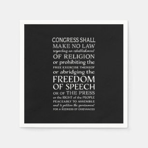 Serviette En Papier Liberté d'expression Déclaration des droits Texte