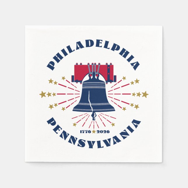 Serviette En Papier Liberty Bell Philadelphia Pennsylvanie 1776 - 2026 (Devant)