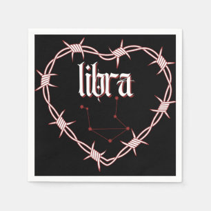 Serviette En Papier Libra Constellation Art céleste obscur gothique