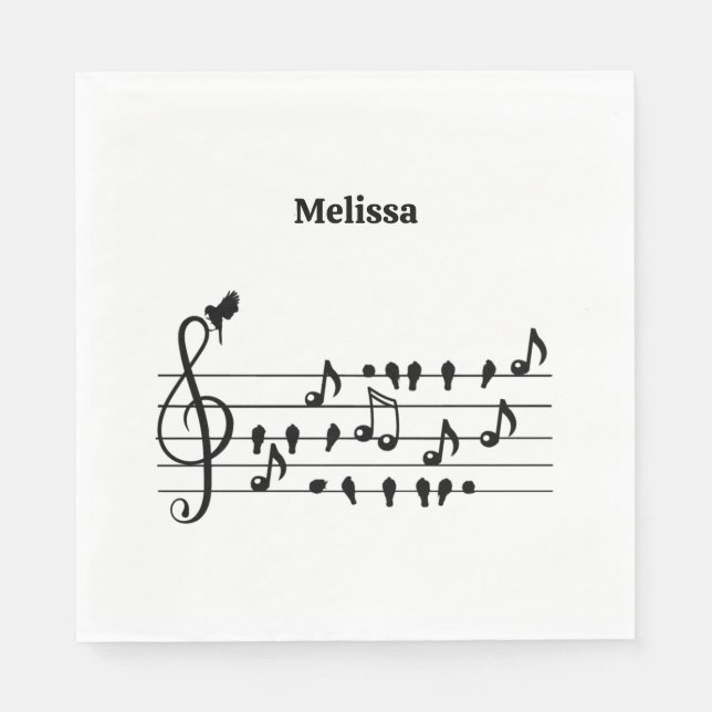 Serviette En Papier Libre en tant qu'oiseau, oiseaux chanteurs faisant (Devant)