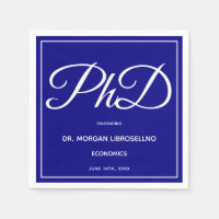 Licence Blue Graduation Party Napkins