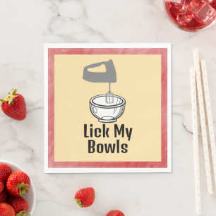 Serviette En Papier Lick My Bowls Papier Napkin
