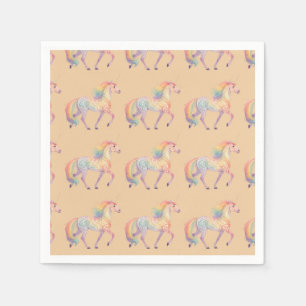 Serviette En Papier Licorne Arc-en-Ciel Magique Personnalisée