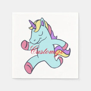 Serviette En Papier Licorne bleue courant Thunder_Cove