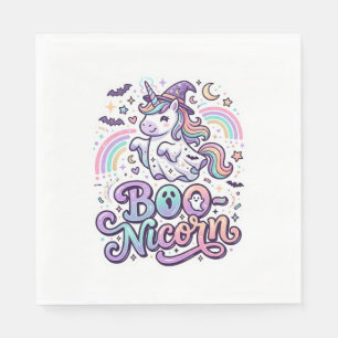Serviette En Papier Licorne Boo-licorne Vecteur Premium Conception Vec
