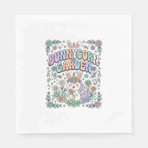 Serviette En Papier Licorne Bunnycorn Jardin Kawaii Typographie Design