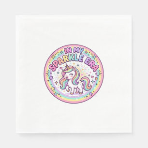 Serviette En Papier Licorne Dans Mon Ère Étincelante Impression Drôle 