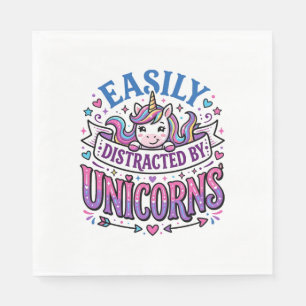 Serviette En Papier Licorne Facilement Distraite par la Publicité de L