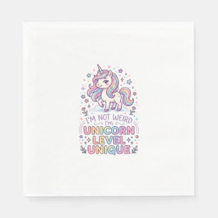 Serviette En Papier Licorne Je ne suis pas bizarre, je suis licorne de
