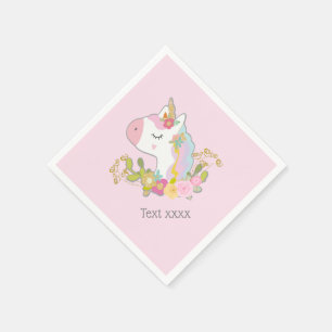Serviette En Papier licorne, licorne douce, magique, imaginaire