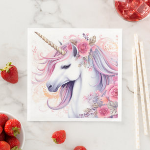 Serviette En Papier Licorne Magique Mignonne