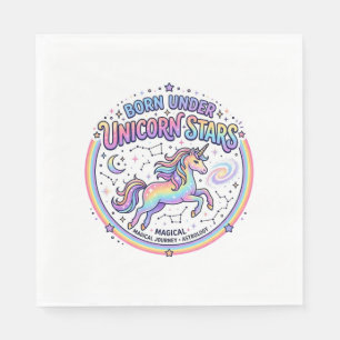 Serviette En Papier Licorne née sous les étoiles de licorne Impression