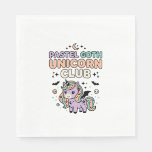 Serviette En Papier Licorne Pastel Goth Licorne Club Tendance Graphiqu