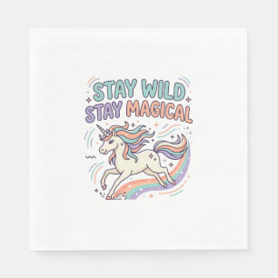 Serviette En Papier Licorne Reste Sauvage Reste Magique Produit Branch