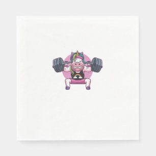 Serviette En Papier Licorne Squat Musculation Fitness Entraînement Gym