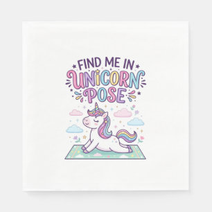 Serviette En Papier Licorne Trouvez-moi en Licorne Pose Impression Prê