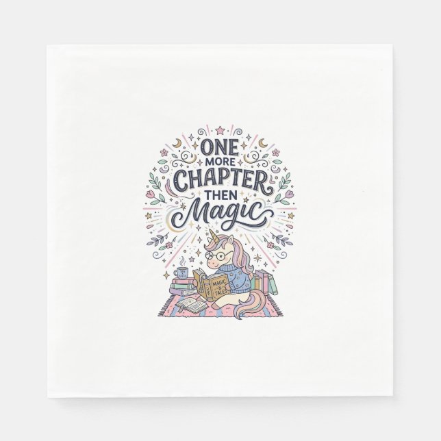 Serviette En Papier Licorne Un Chapitre De Plus Puis Magie Impression  (Devant)