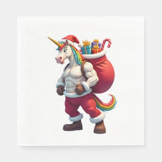 Serviette En Papier Licorne Vilain Blague Drôle Noël Matin Famille
