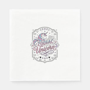 Serviette En Papier Licorne Zodiaque Licorne Drôle Cadeau Mignon Conce