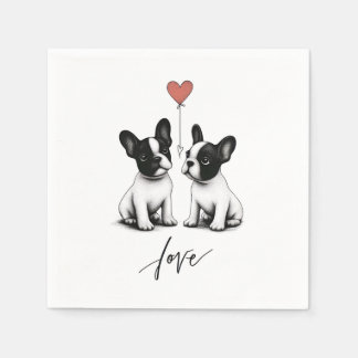 Serviette En Papier Lié par le coeur