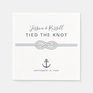 Serviette En Papier Lied Le Mariage Ancre Knot