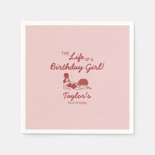 Serviette En Papier Life of a Birthday Girl Party (Devant)