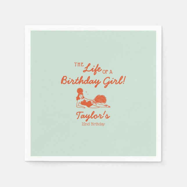 Serviette En Papier Life of a Birthday Girl Party (Devant)