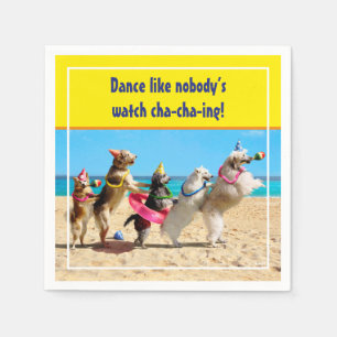 Serviette En Papier Ligne Conga pour la fête des chiens
