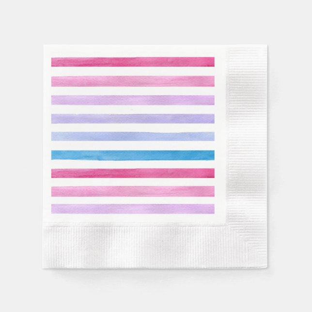 Serviette En Papier Lignes colorées (Devant)