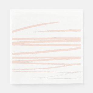 Serviette En Papier Lignes rose vif modernes Art Abstrait
