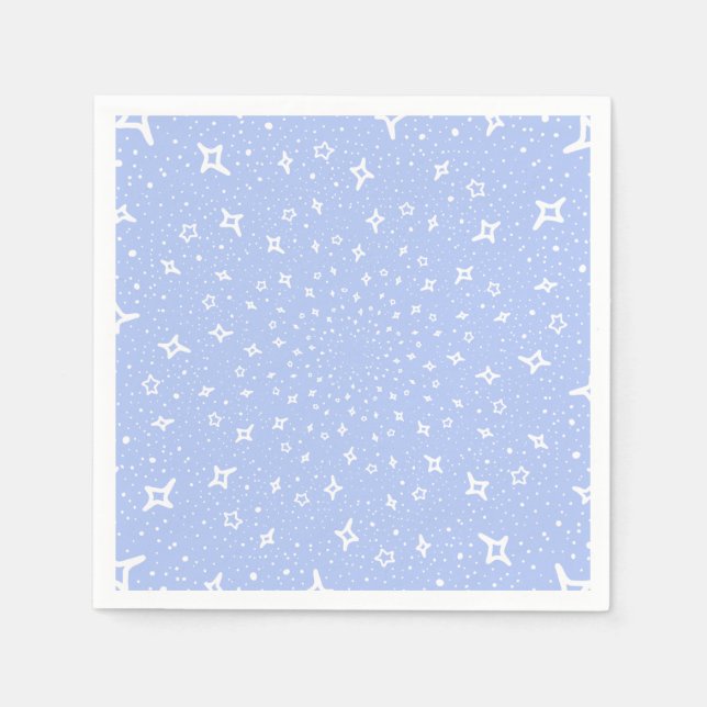 Serviette En Papier Lilac blanc étoiles cosmos univers lumière violet (Devant)