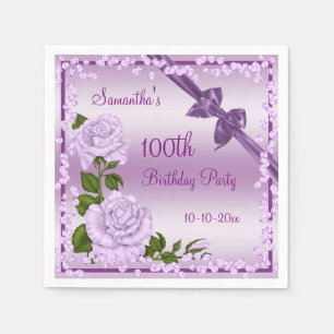 Serviette En Papier Lilac Blossom, Bows & Diamonds 100e