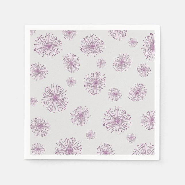 Serviette En Papier Lilac Wishie Purple Pastel Dandelion Bourse (Devant)