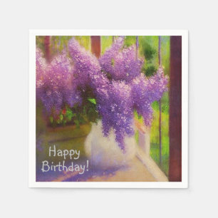 Serviette En Papier Lilacs dans un Vase anniversaire