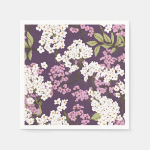 Serviette En Papier Lilacs Sur Violet