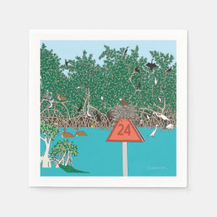 Serviette En Papier L'île tropicale de la mangrove