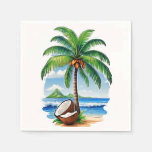 Serviette En Papier L'île tropicale des Cocotiers