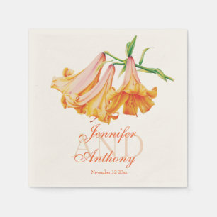 Serviette En Papier Lily bell fine art nom mariage date papier serviet