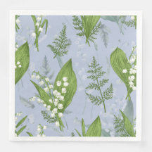 Lily de Vallée avec des fougères || Bleu Clair